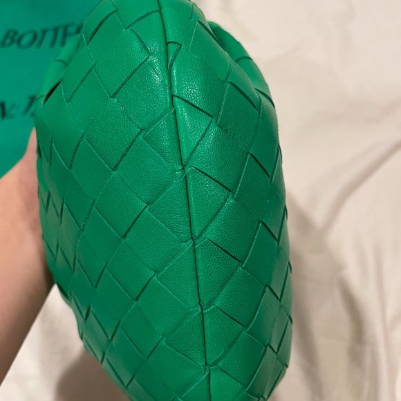 Bottega Veneta mini Jodie Leather bag parakeet green color Intrecciato design - Picture 6 of 12